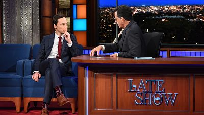 Jim Parsons & Stephen Colbert Compare Notes On Marriage