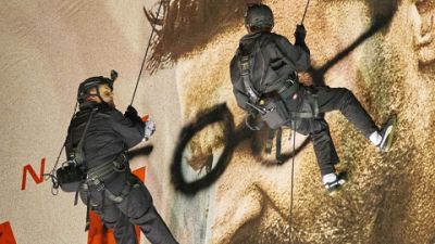 James Corden Graffitis David Boreanaz's New SEAL Team Billboard